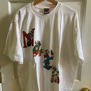 90s Mickey Unlimited "NOEL" Christmas shirt